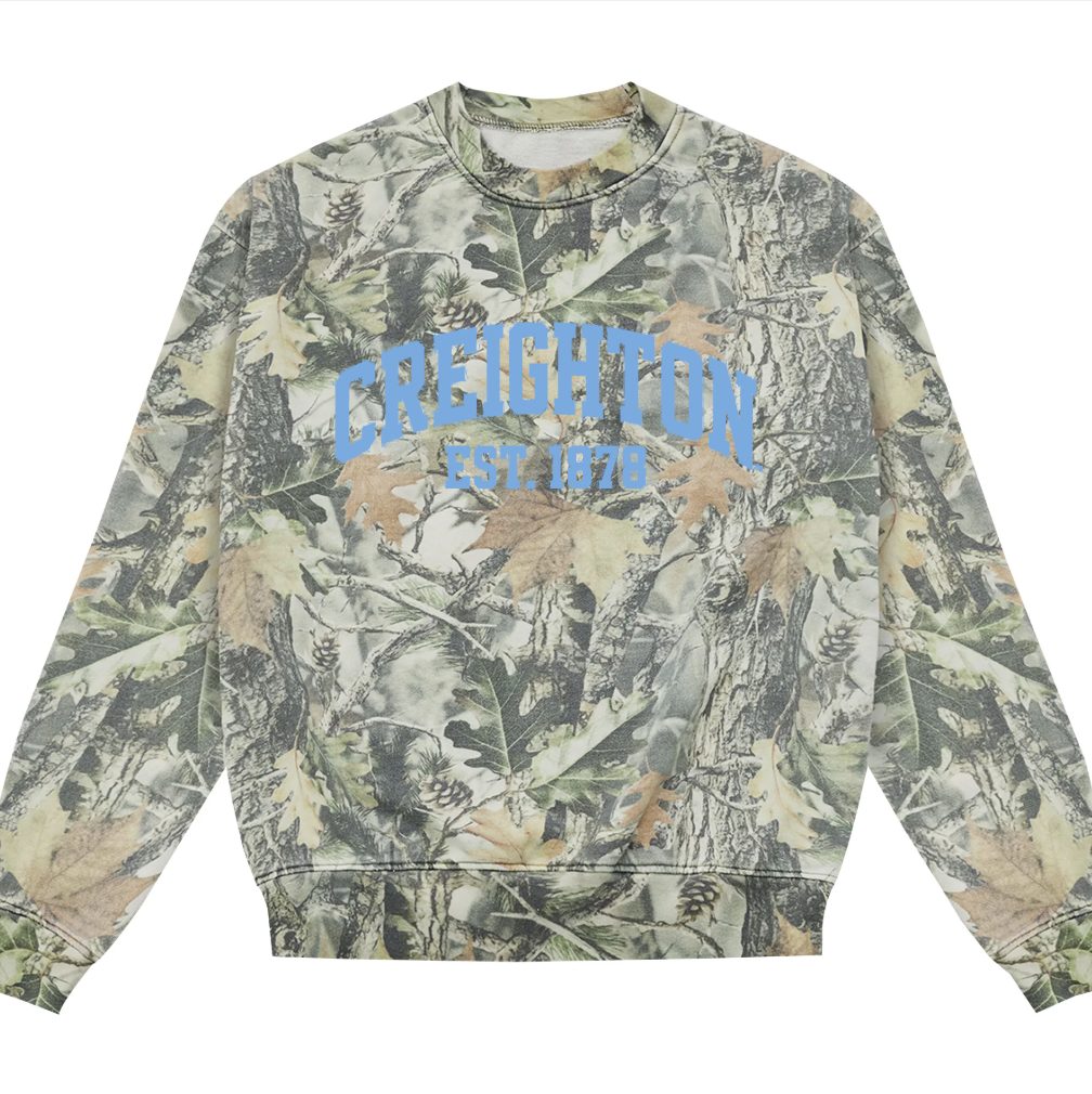 Creighton University Camo Crewneck